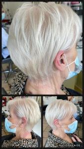 coupe courte femme cheveux blanc